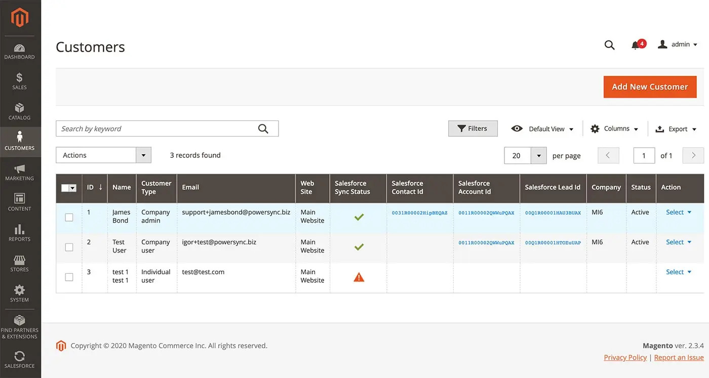 powersync magento 2 salesforce integration connector