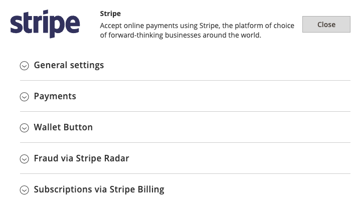 configure stripe in magento